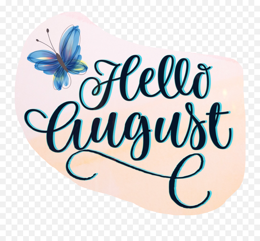 August Summertime Vacation Caligraphy Party Hello Emoji,Summertime Clipart
