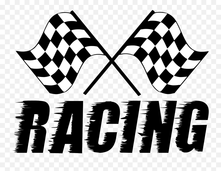 Racing Lettering And Flags Clipart Free Download Emoji,Racing Clipart
