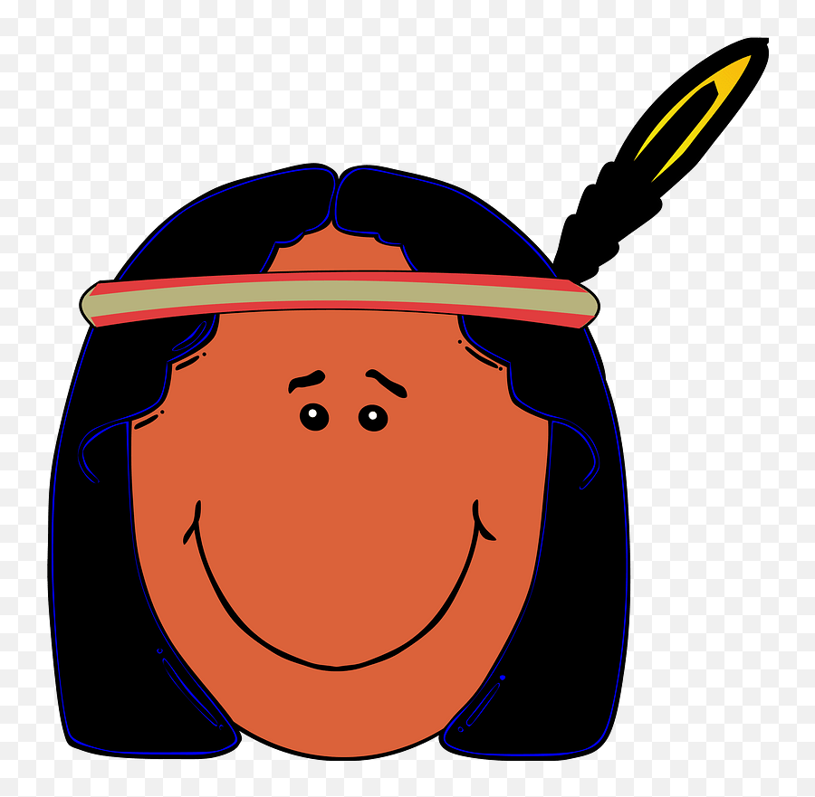 Native American Smiley Face Clipart Free Download - Native American Girl Face Clipart Emoji,Happy Face Clipart