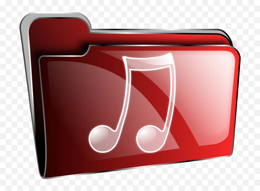 11 Music Icon Red Images - Music Folder Icon Red Folder Emoji,Apple Music Icon Png
