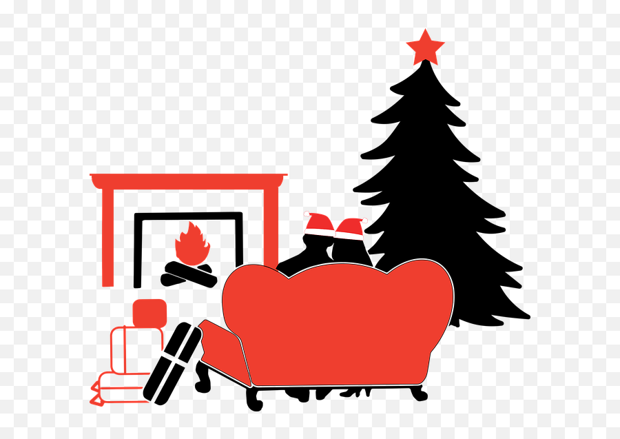 Free Photo Fireplace Couple Christmas Red And Black - Max Pixel Emoji,Black Couple Png