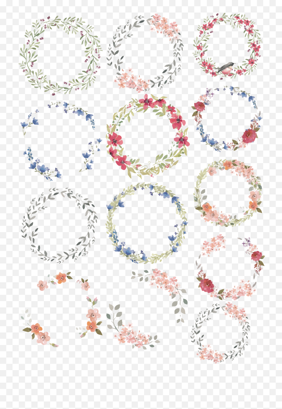 Download Wreaths Wreath Illustration Watercolor Vector Emoji,Watercolor Wreath Clipart