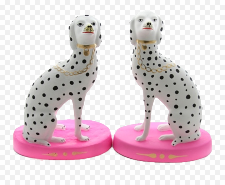 Matte Neon Pink Dalmatian Figurine Set Emoji,Dalmatian Png