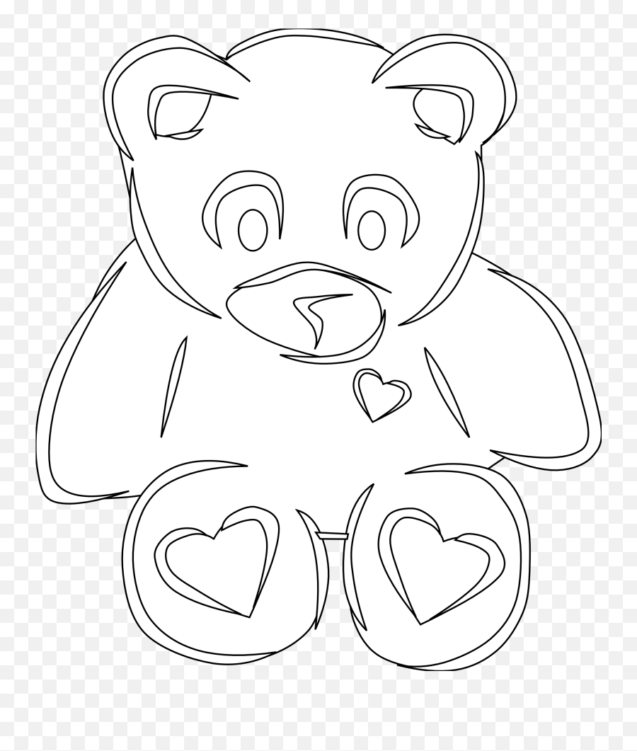 Teddy Bear Black And White Clipart - Clipart Suggest Emoji,Bear Head Clipart Black And White