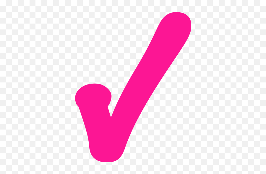 Deep Pink Check Mark 5 Icon - Free Deep Pink Check Mark Icons Language Emoji,Check Mark Transparent