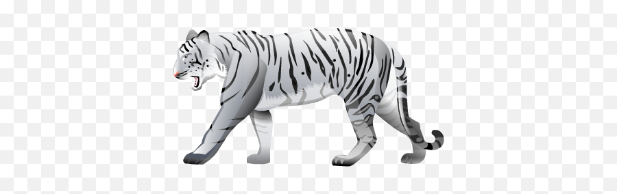 Download White Tiger Free Png Transparent Image And Clipart - Animal Figure Emoji,Tiger Clipart Black And White