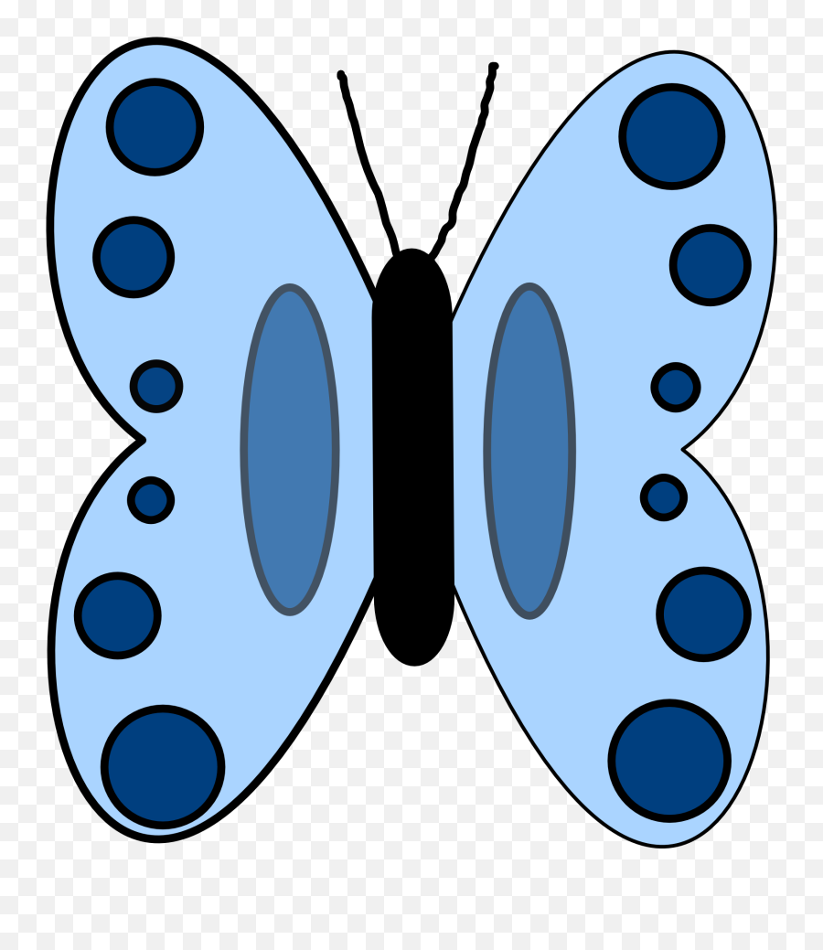 Blue Butterfly Clipart - Butterfly Symmetry Clipart Emoji,Butterfly Clipart