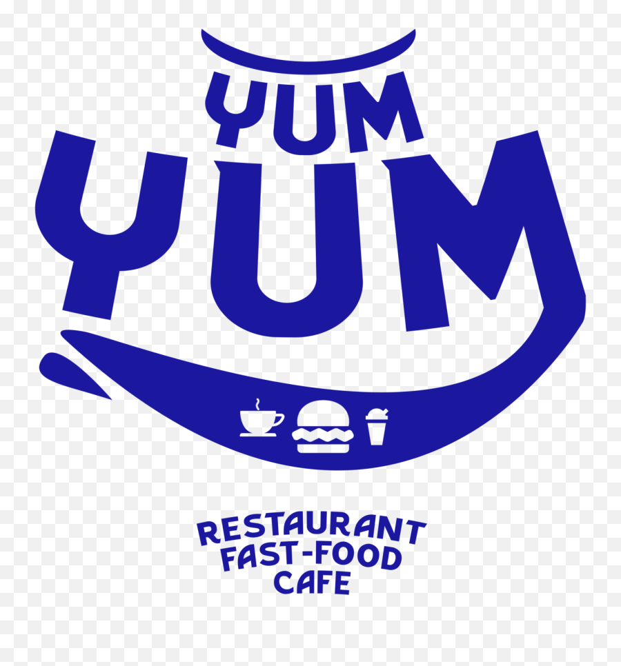 Yum Yum U2013 Restaurant U0026 Café Logo U2013 Oubel Design - Language Emoji,Fast Food Logo