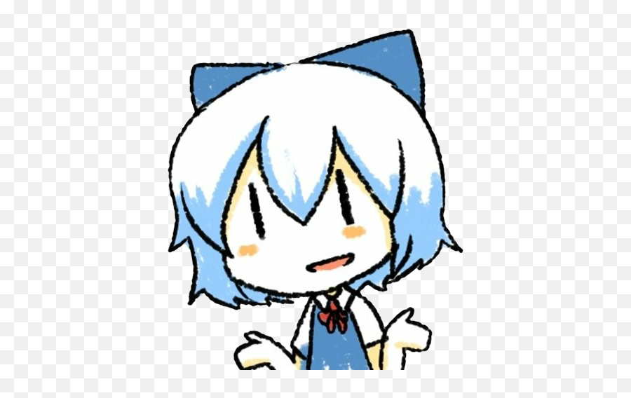 Cirno Shrug Discord Emoji - Cirno Shrug,Shrug Emoji Png