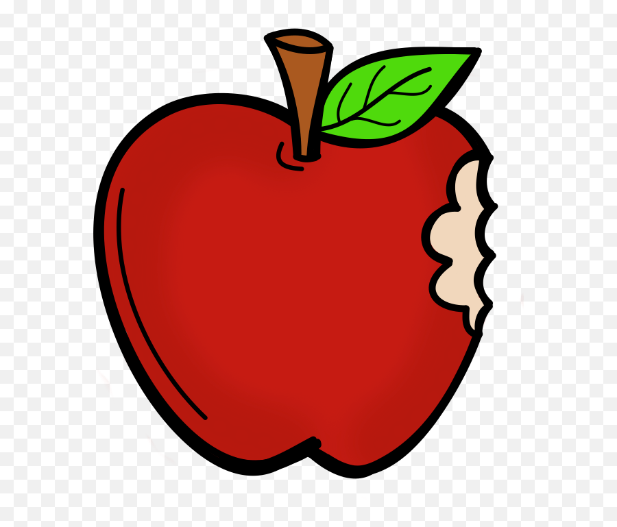 Cartoon Apple With A Bite Clipart - Apple Clipart Bite Emoji,Johnny Appleseed Clipart
