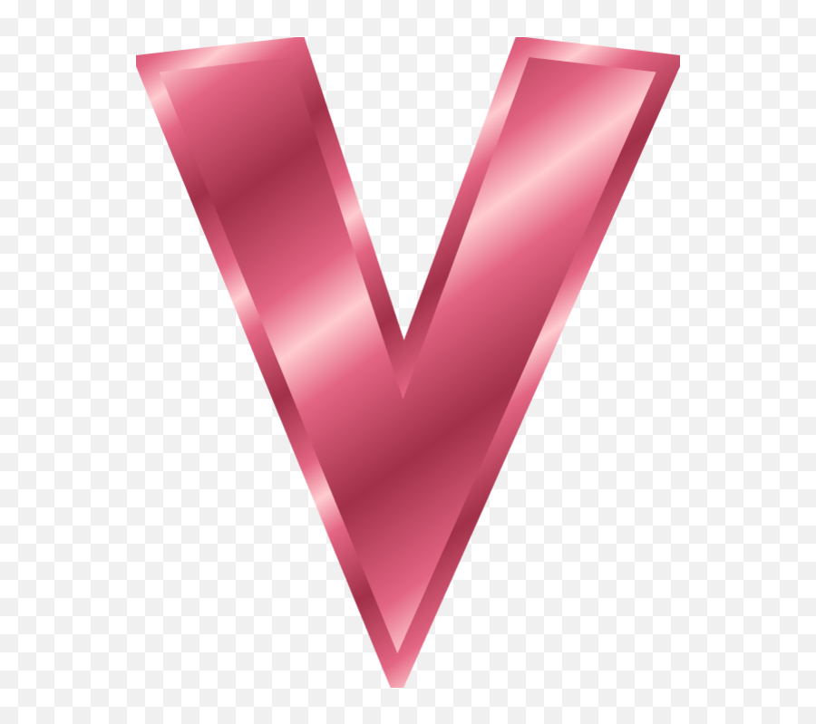 Pink Letter V Clipart - V Letter Pink Png Emoji,V Clipart