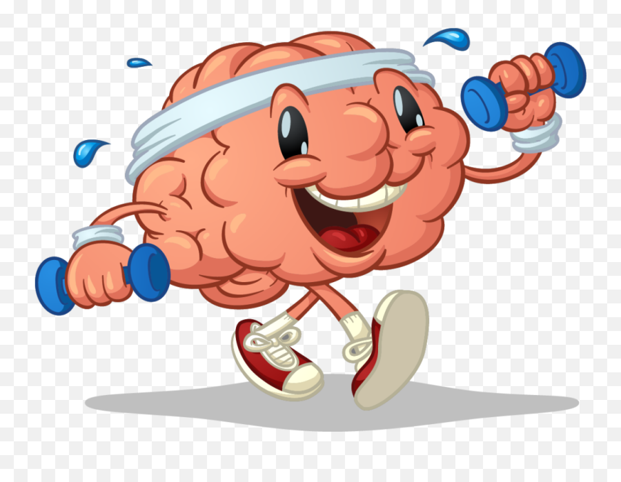 Brain Cartoon Png - Brain Warm Up Clipart Emoji,Exercise Clipart
