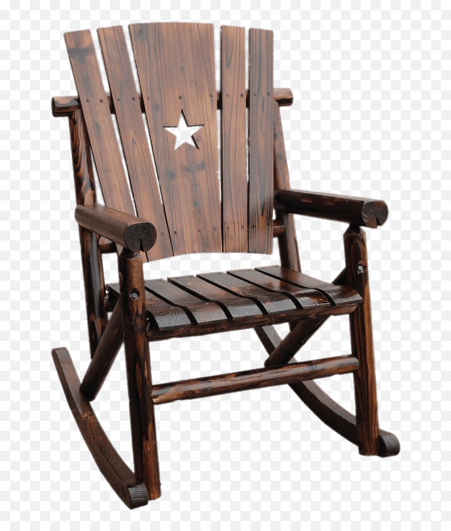 Rocking Chair With Star Decoration Transparent Png - Stickpng Emoji,Rocking Chairs Clipart