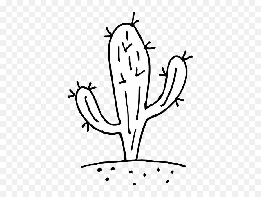 Download Cactus Clipart Black And White Png Image With No - Cactus Clipart Coloring Page Emoji,Cactus Clipart