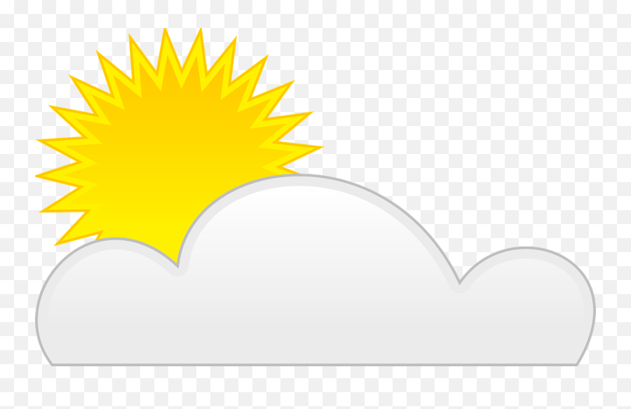 Best Partly Cloudy Clipart - Sun Cloud Animated Png Emoji,Cloudy Clipart