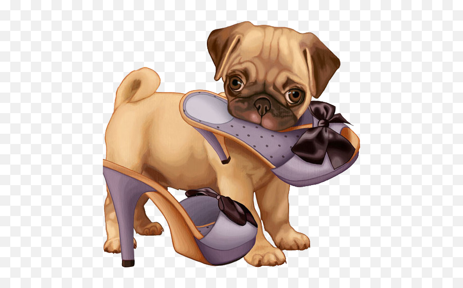 Cartoon Dog - Pug Diamond Painting Emoji,Pug Clipart