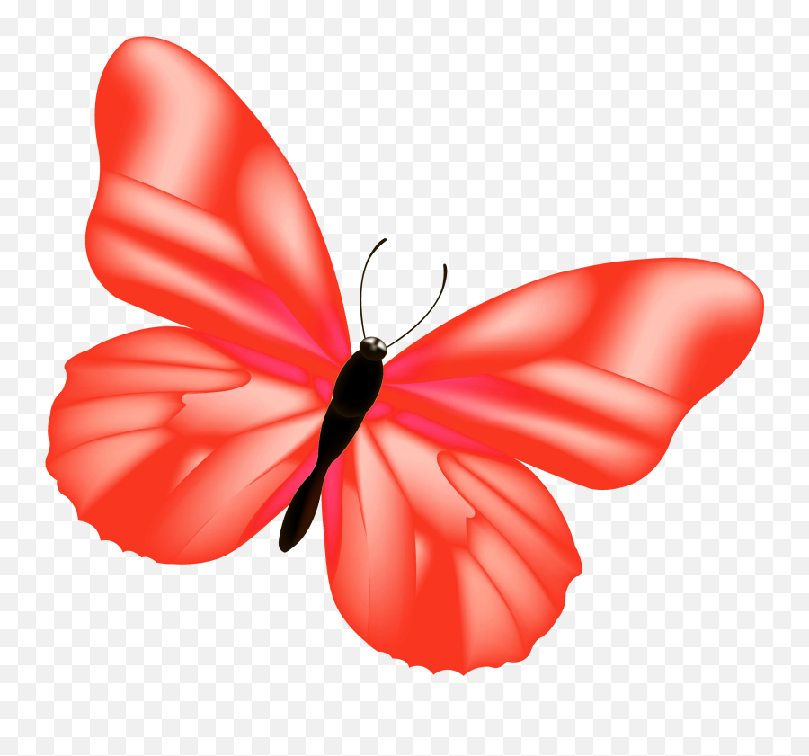 Red Butterfly Png - Pink Butterfly Png Full Size Png Emoji,Butterfly Png