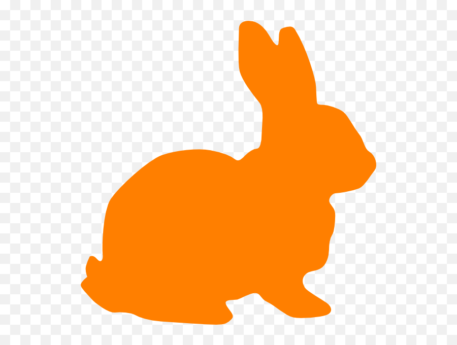 Orange Rabbit Clipart - Orange Bunny Clipart Emoji,Bunny Clipart