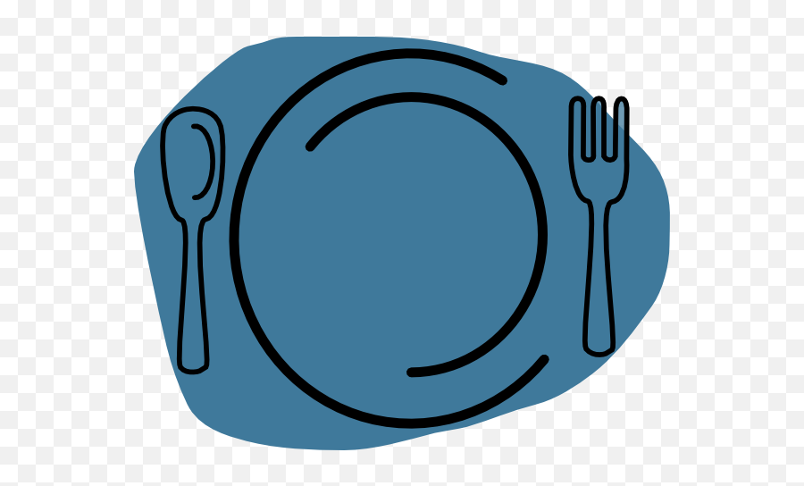 Time For Lunch Clipart - Fish On Blue Plate Clipart Emoji,Lunch Clipart