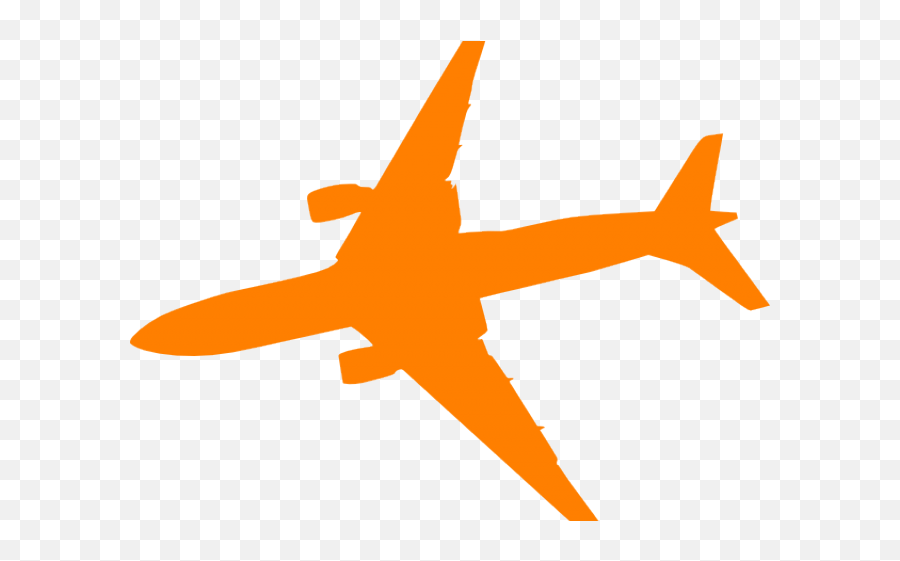Plane Clipart - Plane Vector Png Download Full Size Png Download Orange Airplane Png Clipart Emoji,Plane Clipart