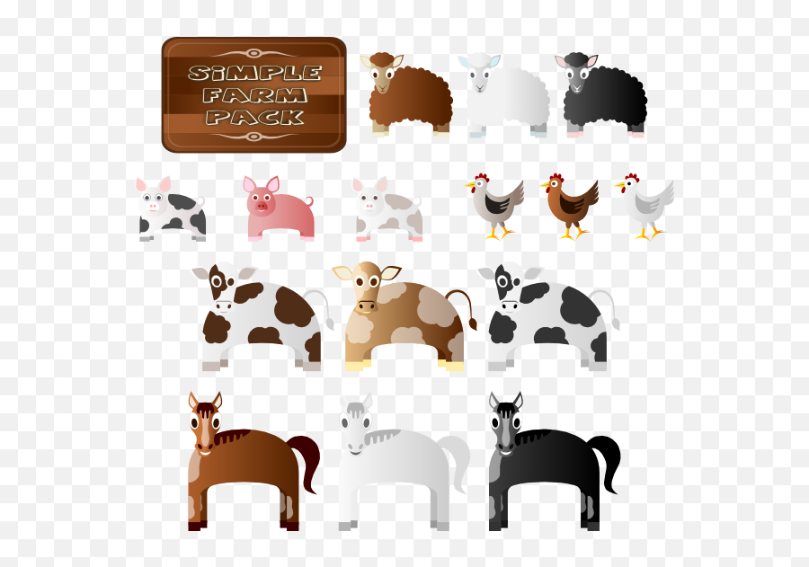 Farm Animals Clip Art At Clker - Farm Animals Png Ilustration Emoji,Farm Animal Clipart
