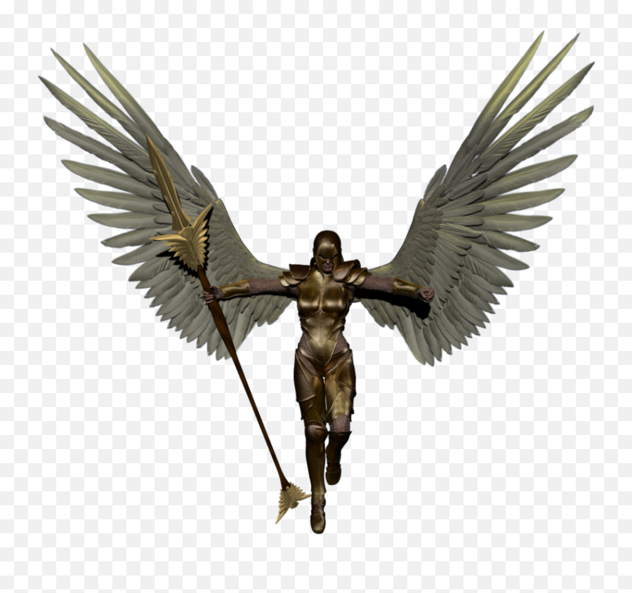 Warrior Angel Transparent Background - Christianity Symbols Dove With Cross Emoji,Angel Transparent Background