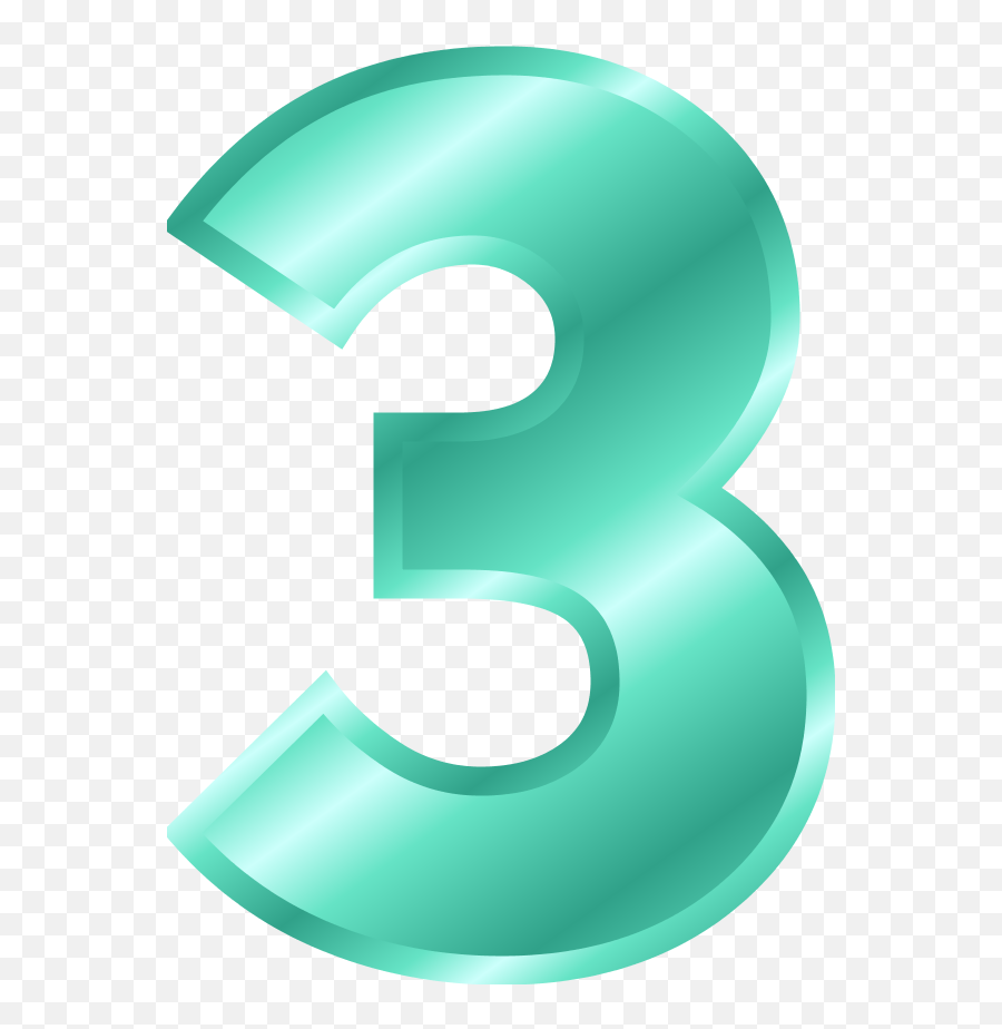 Number 3 Cliparts Png Images - Number 3 In Green Color Emoji,3 Clipart