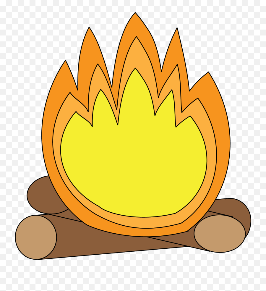 Black And White Campfire Clipart - Clip Art Emoji,Campfire Clipart