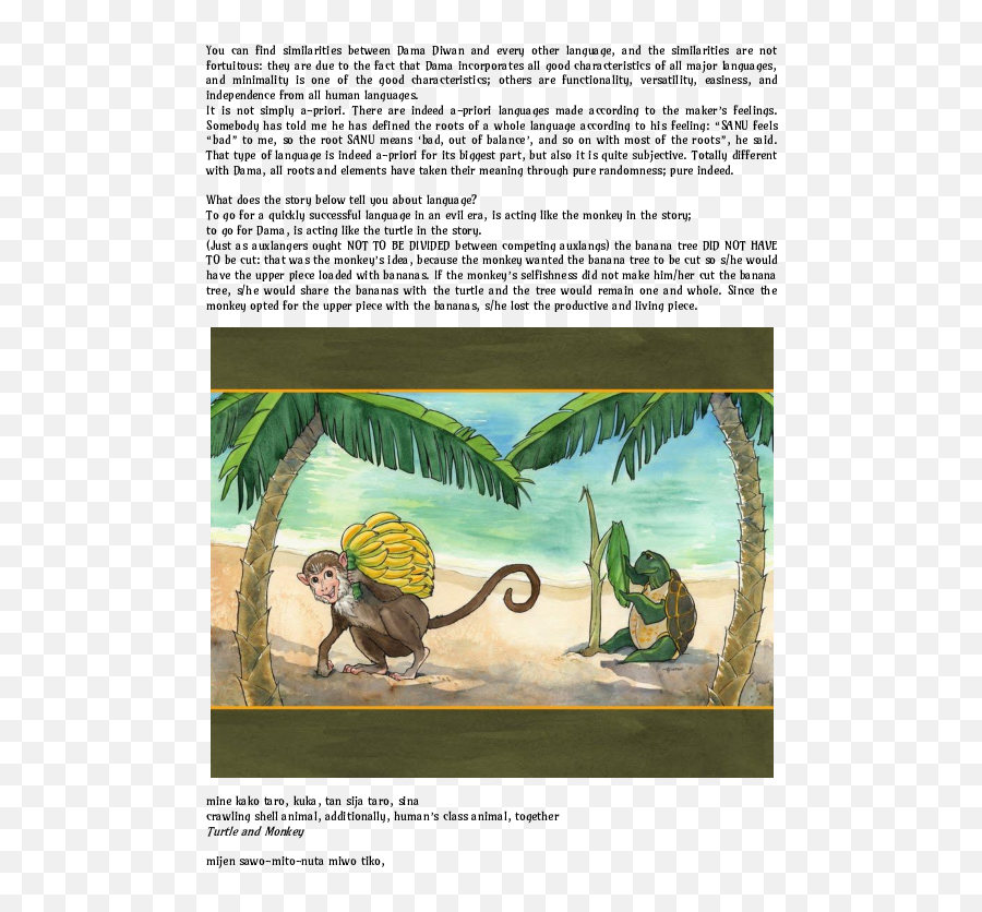Download Pdf - Jungle Full Size Png Image Pngkit Turtle And The Monkey Short Story Emoji,Jungle Png