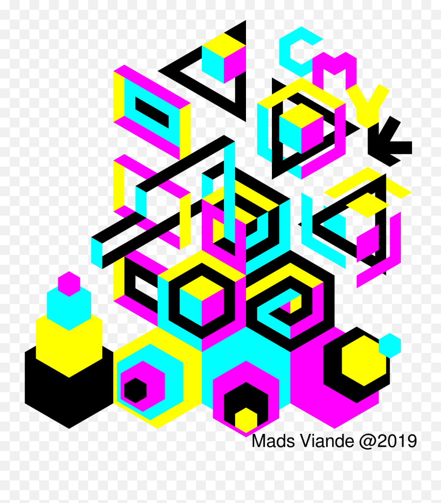 An Abstract Isometric Art Piece Using The Secondary - Language Emoji,Hooray Clipart