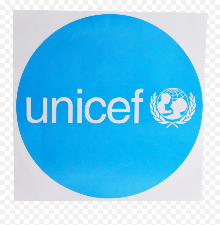 Decal Unicef Round Diameter 205mm - Unicef Blue Emoji,Unicef Logo