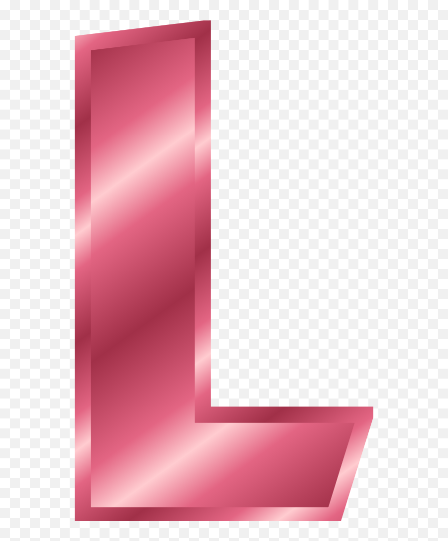 3d L Letter Clipart - Pink Letter L Png Emoji,Letter Clipart