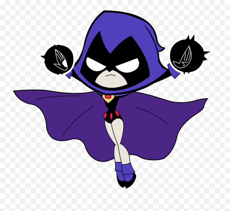 Raven In Flight Character From Teen Titans - Teen Titans Go Raven Emoji,Teen Titans Logo