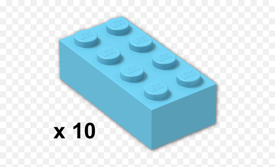 Lego Medium Azure Blue Brick 2x4 For Sale Online Ebay Emoji,Lego Blocks Png