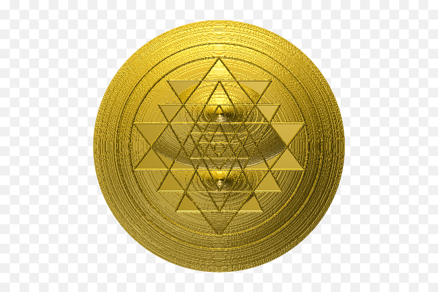 Sacred Geometry - Sri Yantra Gold Pattern Womenu0027s Tshirt Emoji,Gold Pattern Png