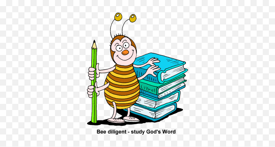 Bee Study Clipart - Clip Art Library Bee And Book Clipart Emoji,Study Clipart