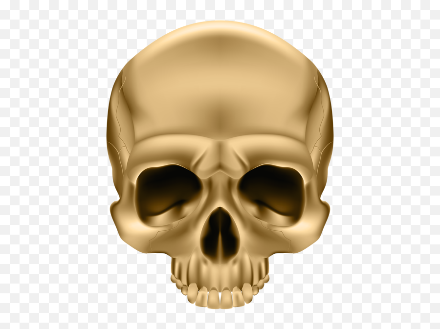 Skull - Golden Skull Logo Png Emoji,Skull Transparent