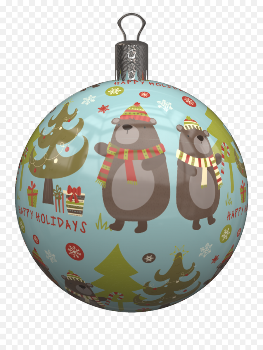 Christmas Bear Ornament Png Free Stock - Christmas Day Emoji,Christmas Ornament Png