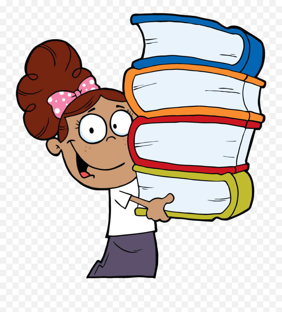 Library Of Hands Holding Book Transparent Stock Png Files - Cartoon Student With Books Emoji,Stack Of Books Clipart