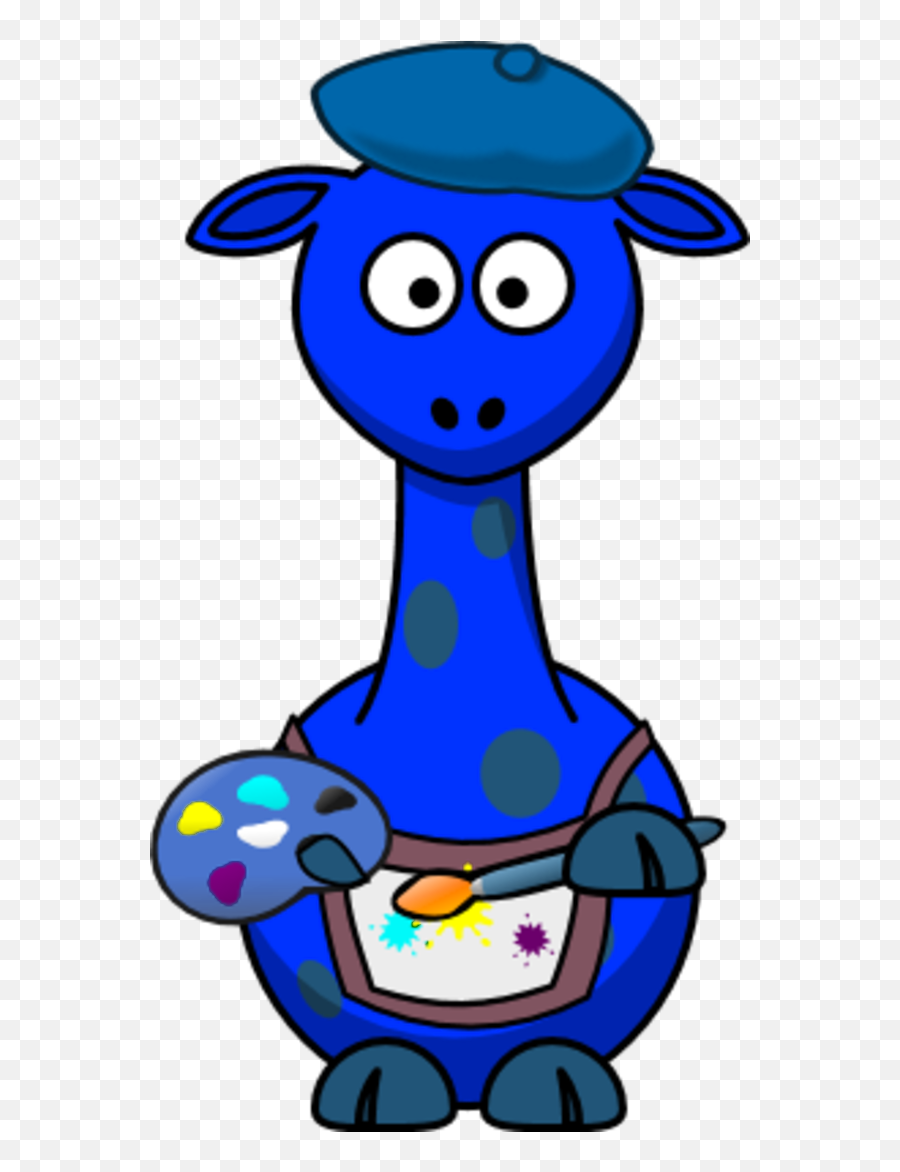 Giraffe As A Painter Artist - Clip Art Emoji,Painter Clipart