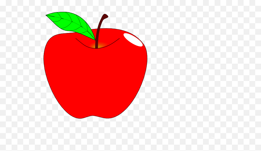 One Apple Clipart - Transparent Background Clipart Apple Emoji,Teacher Apple Clipart
