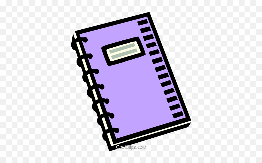 Notepad Notebook Stationary Royalty Free Vector Clip Art - Notepad Icon Aesthetic Purple Emoji,Notepad Clipart