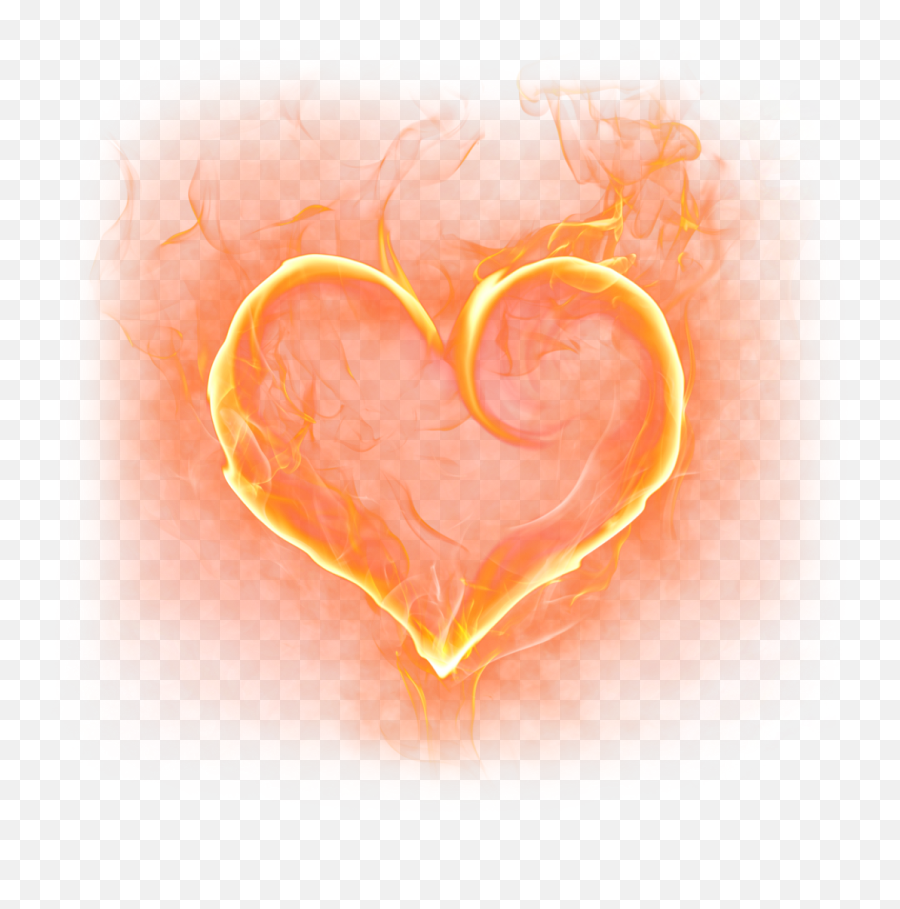 Smoke Fire Heart Effect Transparent Png - Transparent Flame Heart Emoji,Fire Effect Png