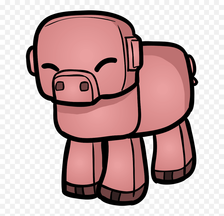 Learn How To Draw Pig Minecraft Chibi - Easy To Draw Everything Pig Minecraft Drawings Emoji,Minecraft Pig Png