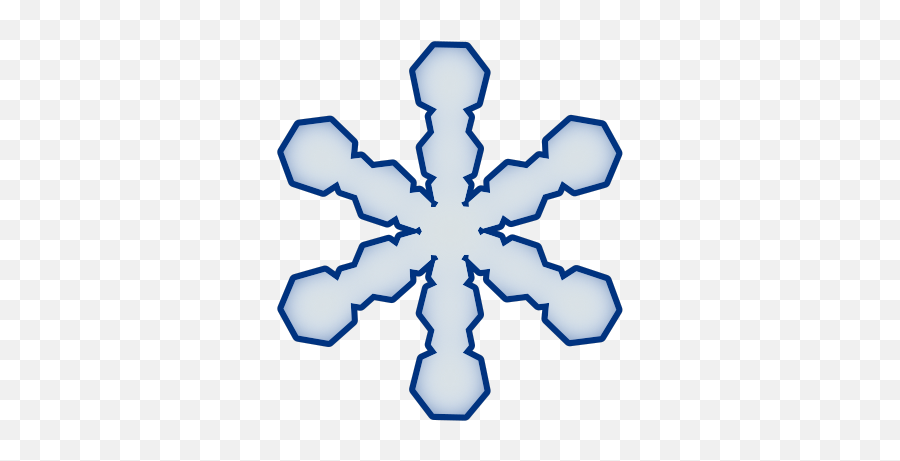 Simple Snowflake Clip Art At Clker - Fulg De Nea Clipart Emoji,Snowflake Clipart