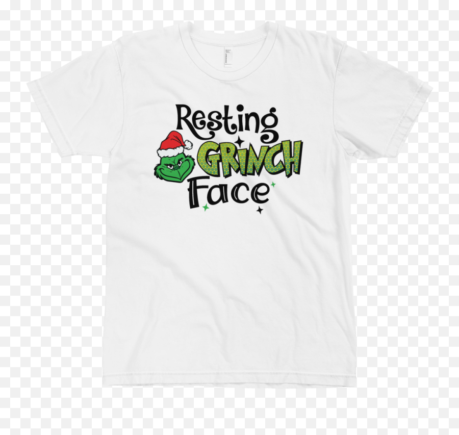 Resting Grinch Face - Short Sleeve Emoji,Grinch Face Png