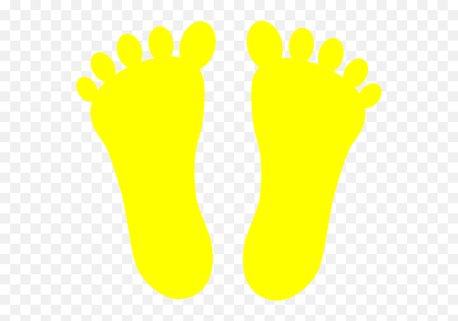 Yellow Feet Clipart - Png Download Full Size Clipart Yellow Footprint Emoji,Feet Clipart