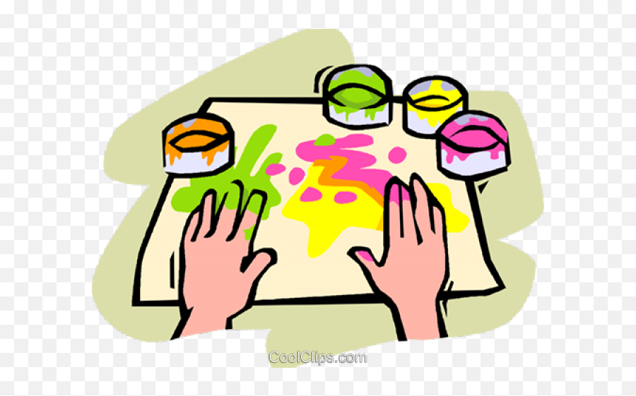 Finger Painting Clip Art - Finger Painting Clip Art Emoji,Painting Clipart