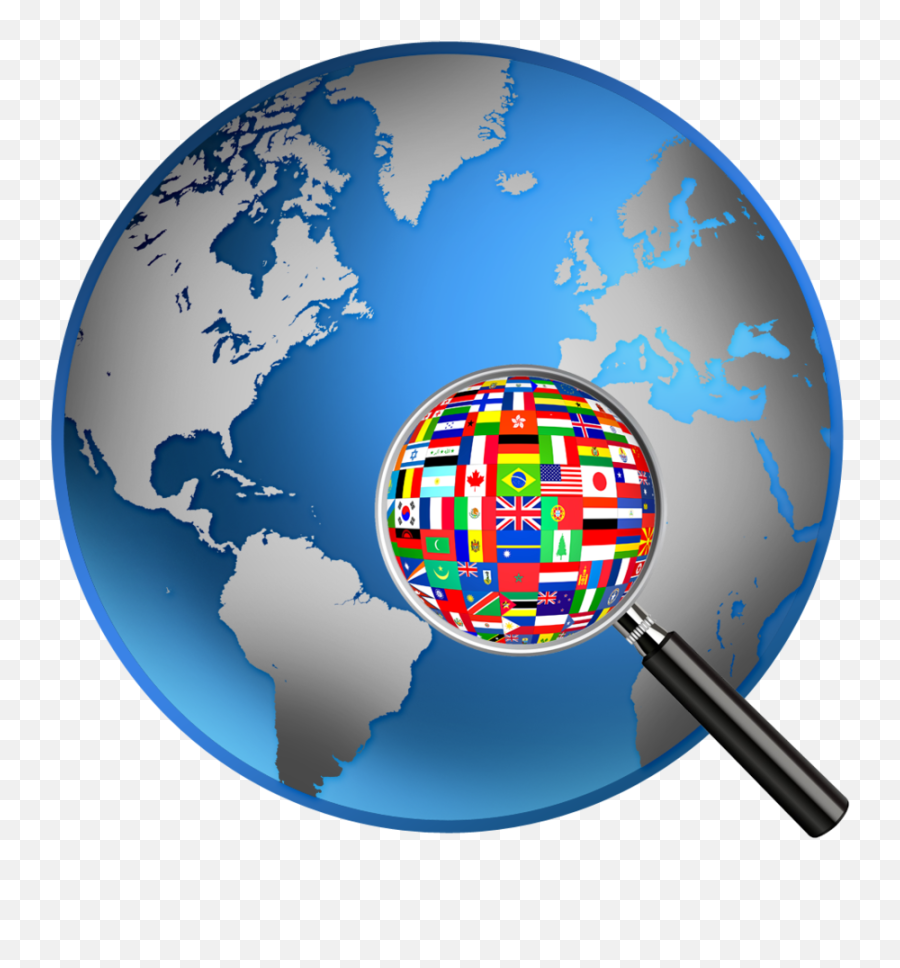 Globe Png Transparent - World Flags Clipart World Map Globe Globe Great Circle Route Emoji,Europe Clipart