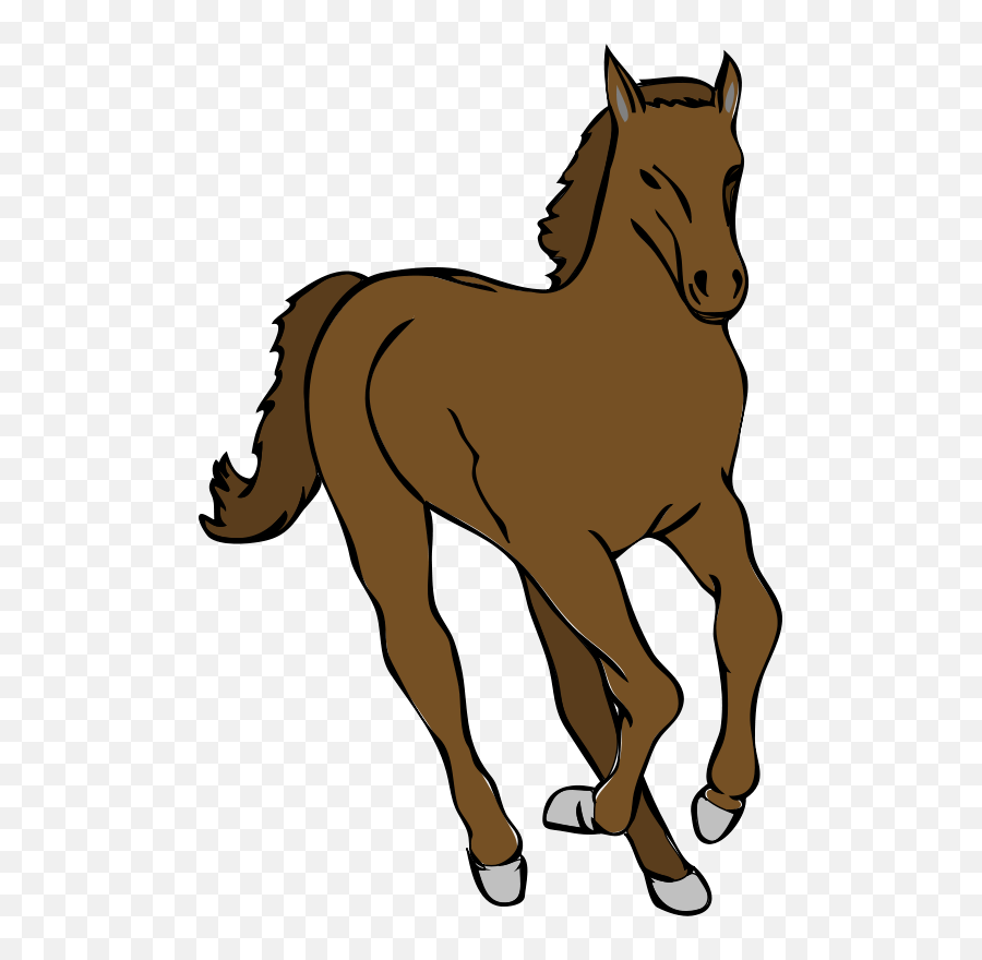 Running Horse 3 Clip Art At Clker - Horse Galloping Clipart Emoji,Running Horse Clipart